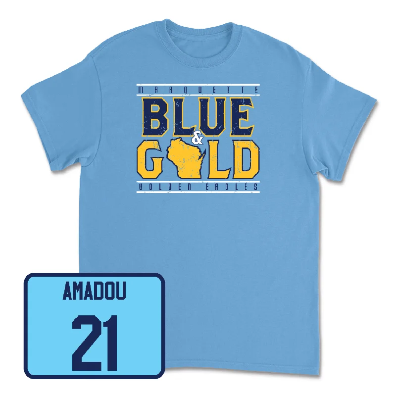 Men's basketball T-shirt bold statement -Championship Blue Men's Basketball State Tee - Alassane Amadou