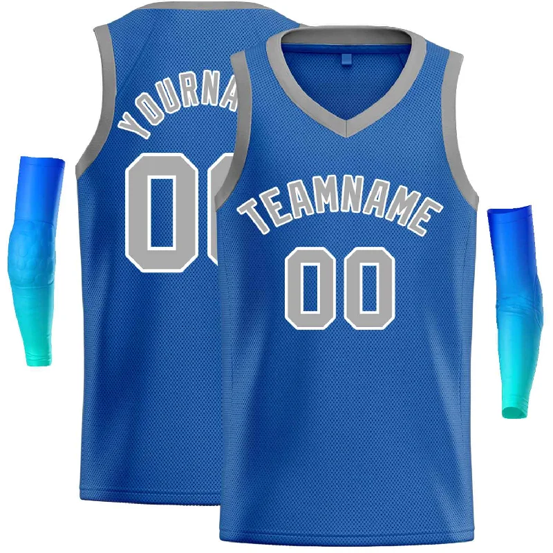 Men's basketball uniform performance sale -Custom Blue Gray-White Classic Tops Men Casual Basketball Jersey