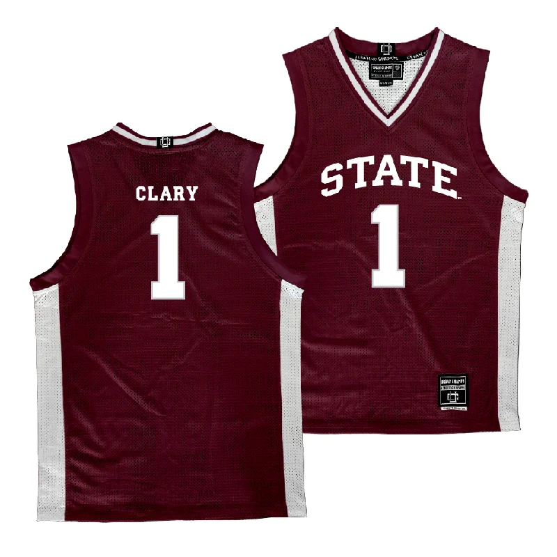 Men's basketball uniform lightweight clothing -Mississippi State Men's Basketball Maroon Jersey   - Kanye Clary