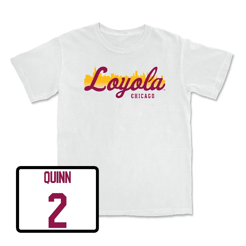 Men's basketball T-shirt team offer -Men's Basketball White Skyline Comfort Colors Tee - Des Watson