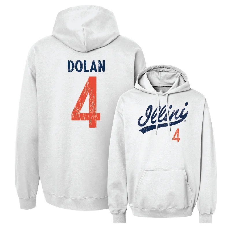 Men's hoodies clearance -White Script Hoodie  - Gretchen Dolan