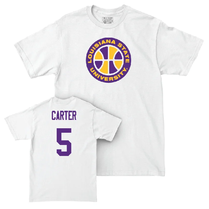 Men's basketball T-shirt league gear -Men's Basketball White Hardwood Tee  - Cam Carter