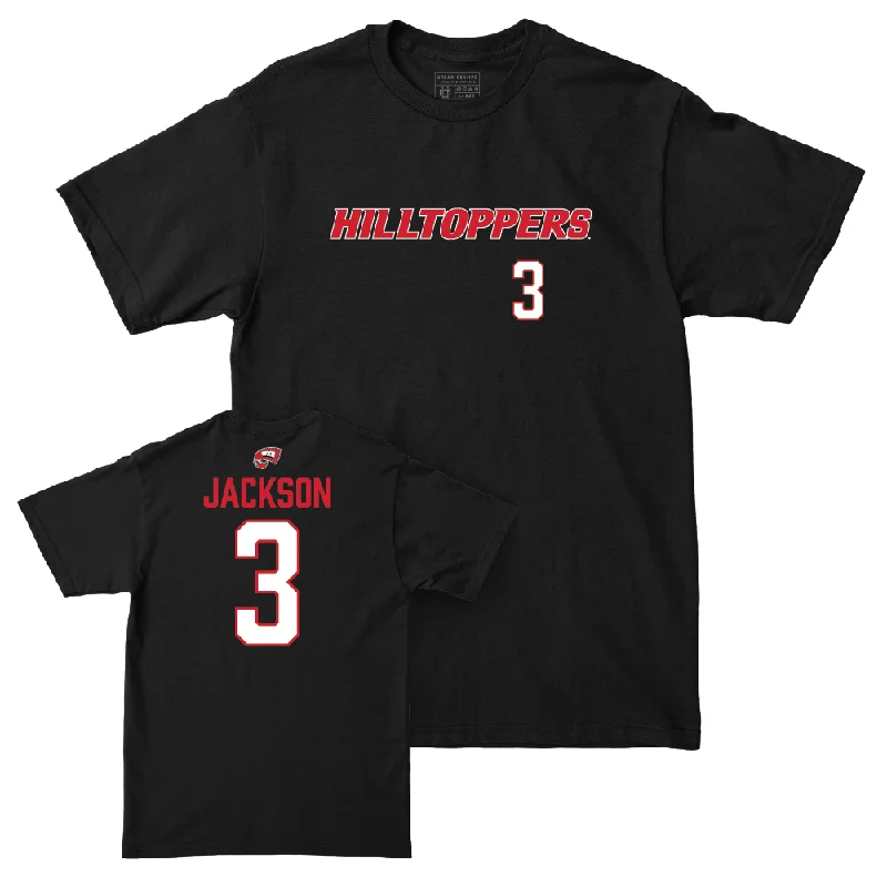 Men's basketball T-shirt budget outfit -WKU Men's Basketball Black Hilltoppers Tee - Jalen Jackson | #3