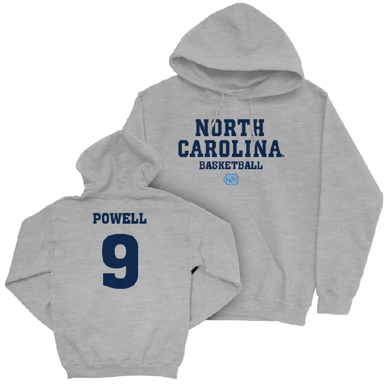 Men's hoodies stretch-fabric -UNC Men's Basketball Sport Grey Staple Hoodie  - Drake Powell