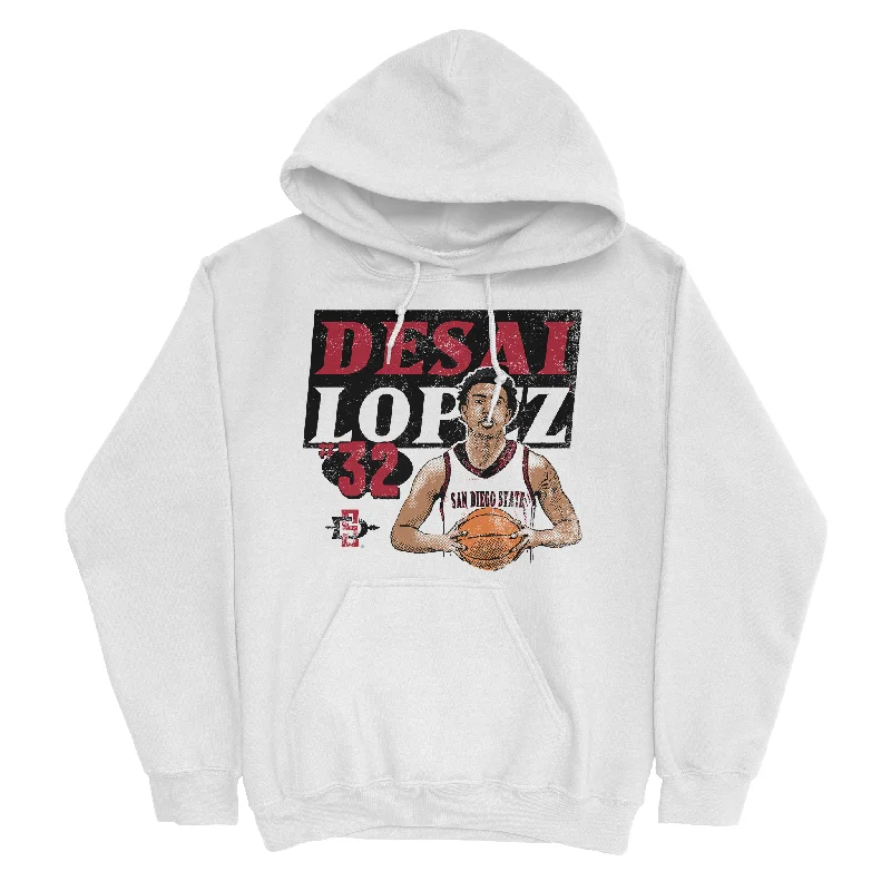 Men's hoodies durable-fit -EXCLUSIVE RELEASE: Desai Lopez Hoodie in White