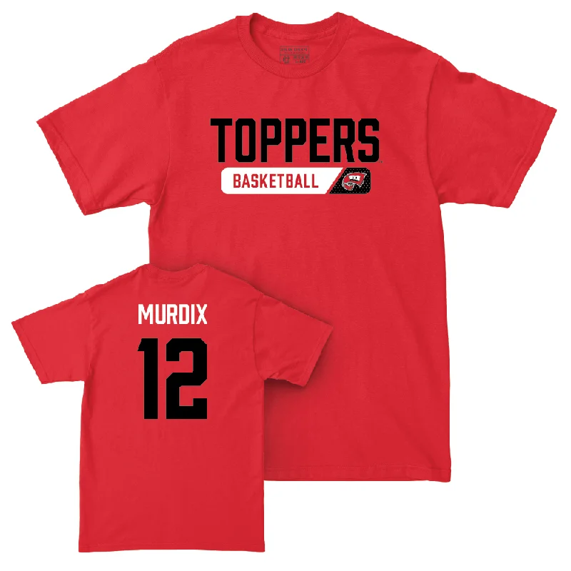 Men's basketball T-shirt star player series -WKU Men's Basketball Red Staple Tee - Terrion Murdix | #12