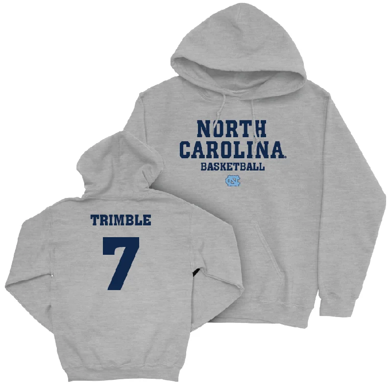 Men's hoodies sweat-comfort -UNC Men's Basketball Sport Grey Staple Hoodie - Seth Trimble