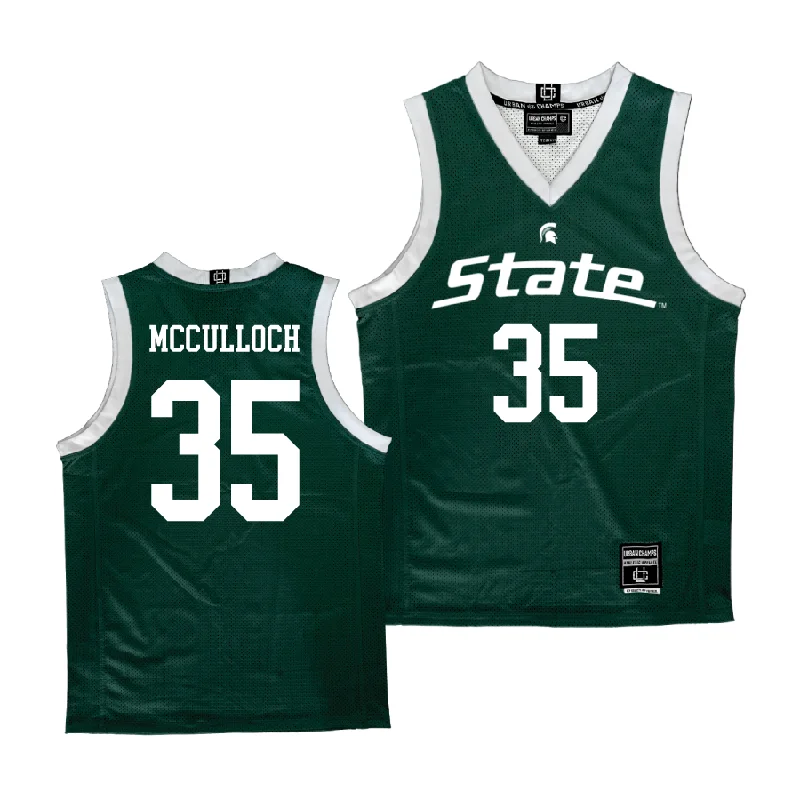 Men's basketball uniform team uniforms -Green Men's Basketball Michigan State Jersey  - Jesse McCulloch