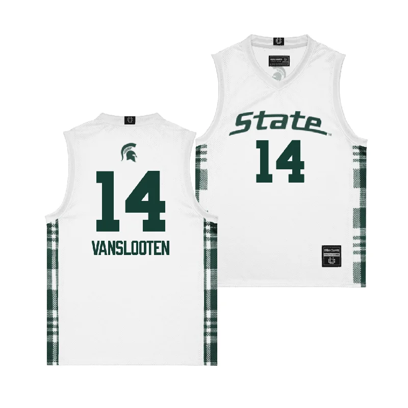 Men's basketball uniform top brands -EXCLUSIVE: MSU Winter Edition Basketball Jersey  - Grace VanSlooten