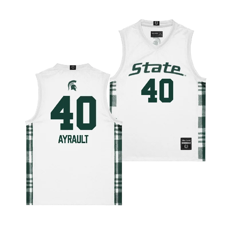 Men's basketball uniform custom embroidery -EXCLUSIVE: MSU Winter Edition Basketball Jersey - Julia Ayrault