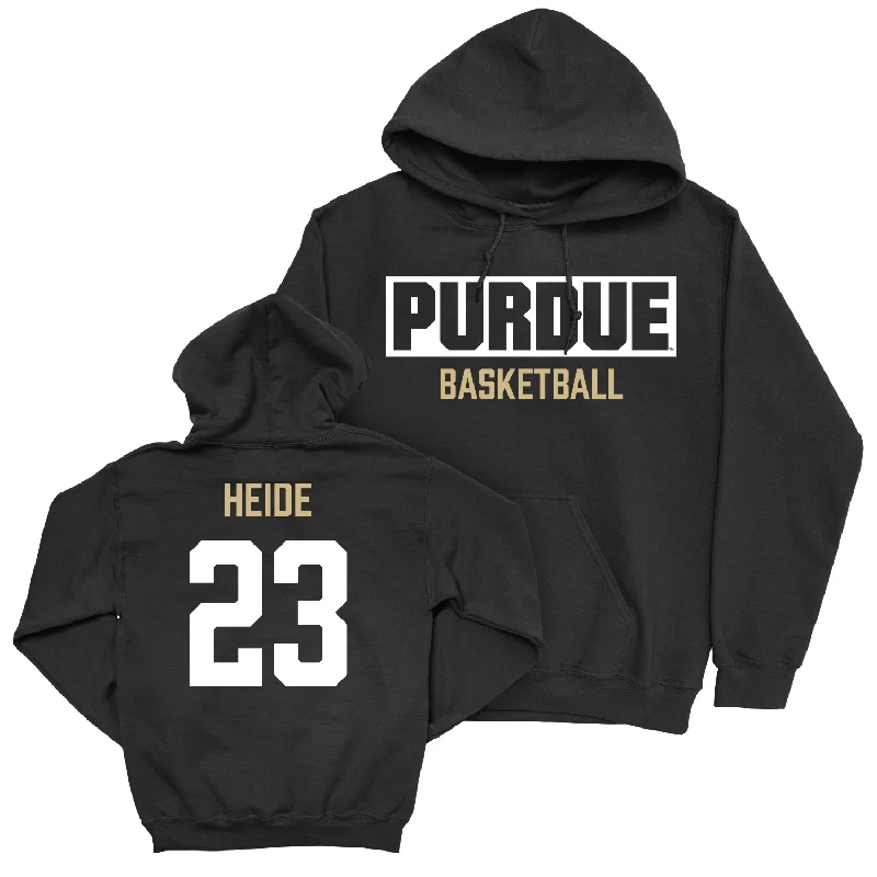 Men's hoodies branded -Men's Basketball Black Staple Hoodie - Camden Heide | #23