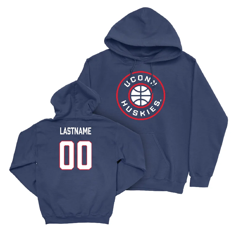 Men's hoodies quick-performance -Navy Men's Basketball Hardwood Hoodie - Andrew Hurley