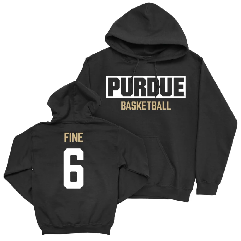 Men's hoodies rugged -Men's Basketball Black Staple Hoodie  - Aaron Fine