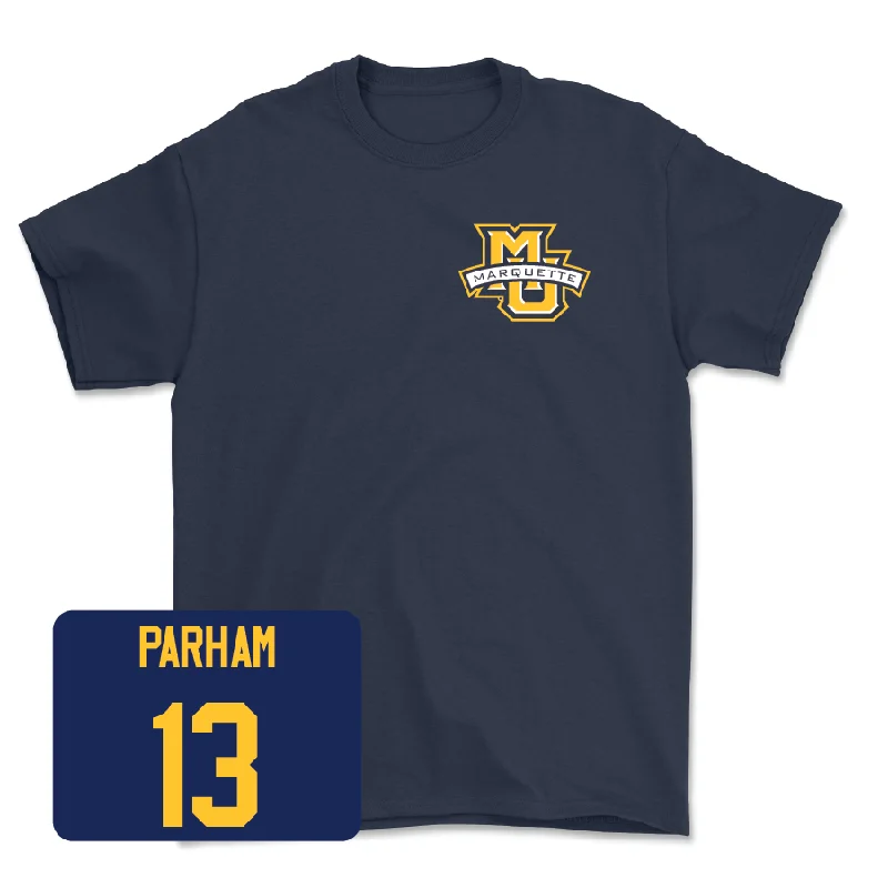 Men's basketball T-shirt supporter gear -Navy Men's Basketball Classic Tee  - Royce Parham