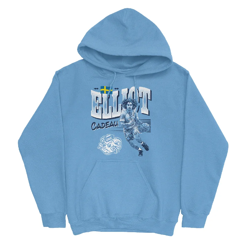 Men's hoodies organic -EXCLUSIVE RELEASE: Elliot Cadeau Signature Cartoon Light Blue Hoodie