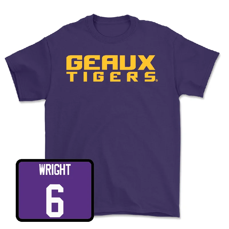 Men's basketball T-shirt fast-dry ensemble -Men's Basketball Purple Geaux Tee - Jordan Wright