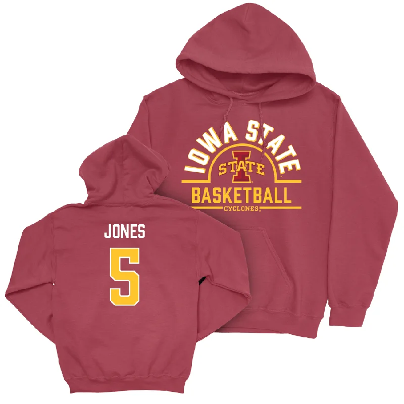 Men's hoodies performance-warmth -Iowa State Men's Basketball Crimson Arch Hoodie - Curtis Jones