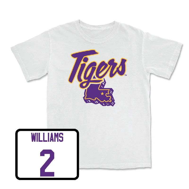 Men's basketball T-shirt quick-dry outfit -Men's Basketball White Tiger State Tee - Mike Williams