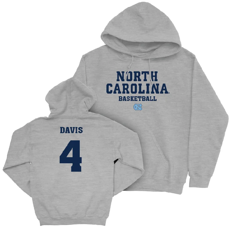 Men's hoodies moisture-comfort -UNC Men's Basketball Sport Grey Staple Hoodie - RJ Davis