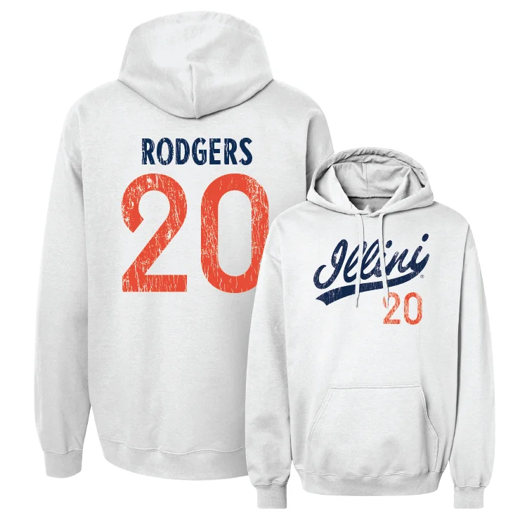 Men's hoodies stretch-fit -White Script Hoodie - Ty Rodgers #20