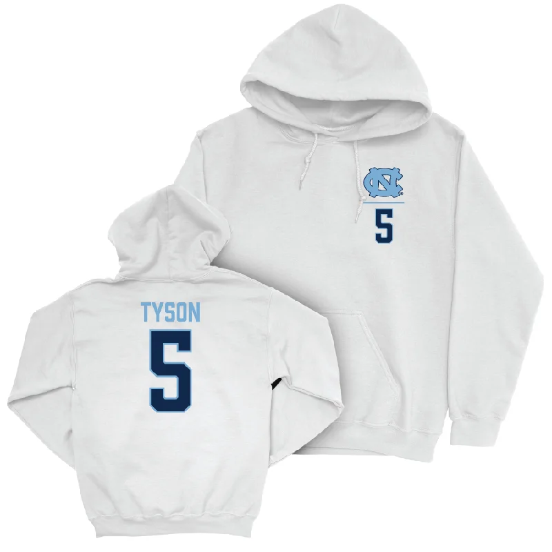 Men's hoodies quick-comfort -UNC Men's Basketball White Logo Hoodie  - Cade Tyson