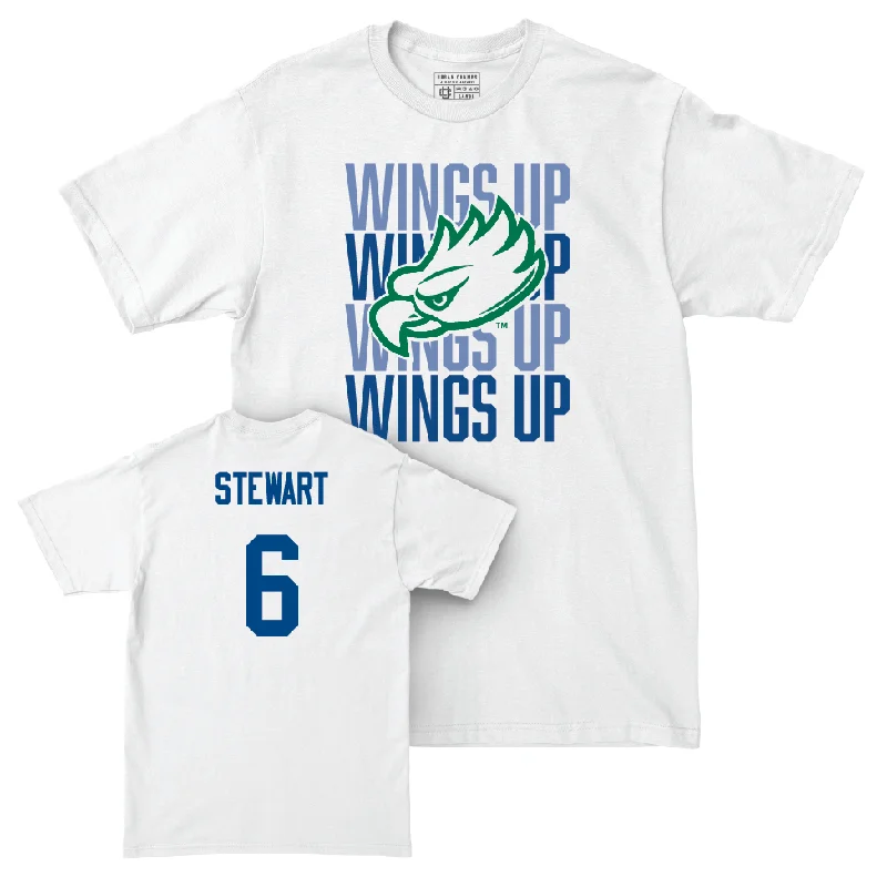 Men's basketball T-shirt quality offer -Men's Basketball White Wings Up Tee - Rory Stewart