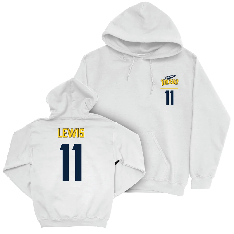 Men's hoodies discount -Toledo Men's Basketball White Logo Hoodie - Samuel Lewis | #11