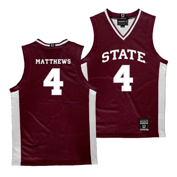 Men's basketball uniform player deal -Mississippi State Men's Basketball Maroon Jersey - Cameron Matthews