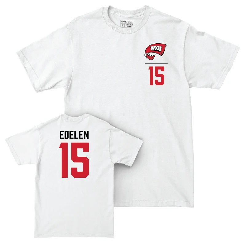 Men's basketball T-shirt premium kit -WKU Men's Basketball White Logo Comfort Colors Tee - Jack Edelen | #15