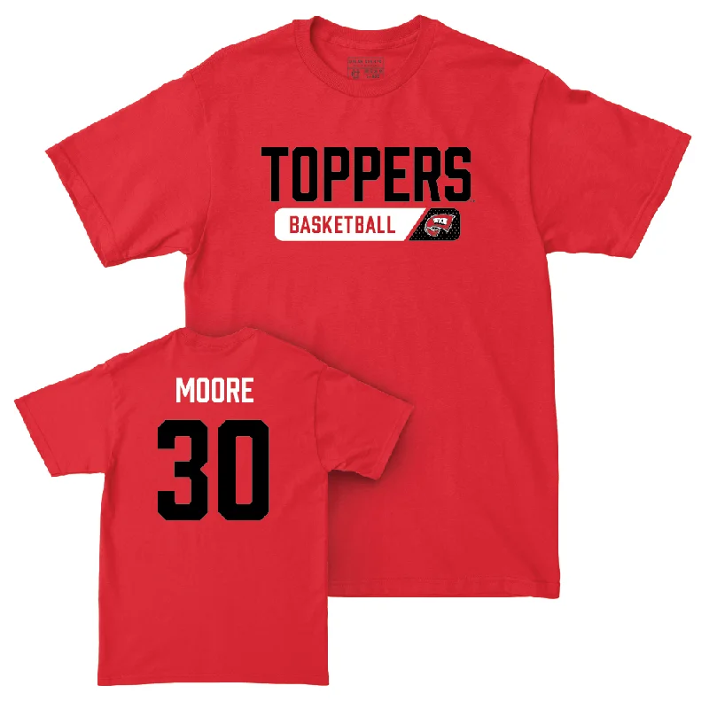 Men's basketball T-shirt express shipping -WKU Men's Basketball Red Staple Tee - Teagan Moore | #30