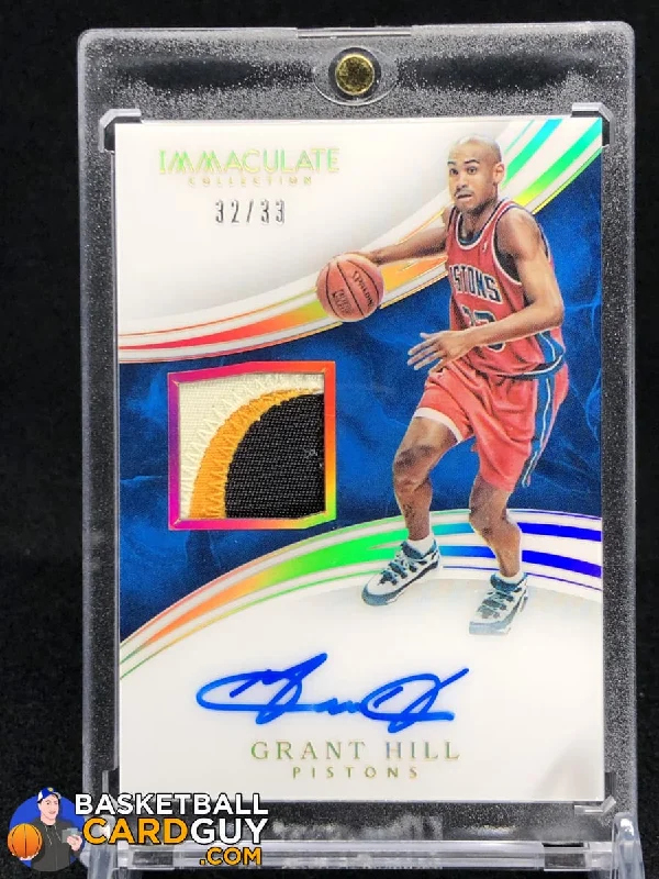 Men's basketball uniform stylish package -Grant Hill  2015-16 Immaculate Collection Patch Autographs Jersey Number #/33