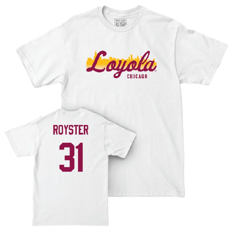 Men's basketball T-shirt pro deal -Men's Basketball White Skyline Comfort Colors Tee  - Zachary Royster