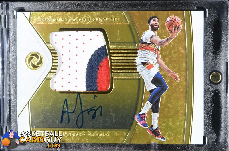 Men's basketball uniform quick dry jersey -Anthony Davis 2018-19 Panini Opulence Precious Swatch Signatures Gold #3/25 (JERSEY NUMBERED)