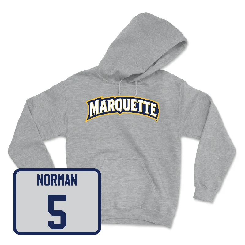 Men's hoodies short-sleeve -Sport Grey Men's Basketball Wordmark Hoodie - Tre Norman