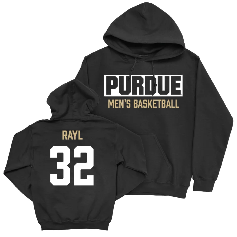 Men's hoodies moisture-warmth -Men's Basketball Black Staple Hoodie - Jace Rayl | #32