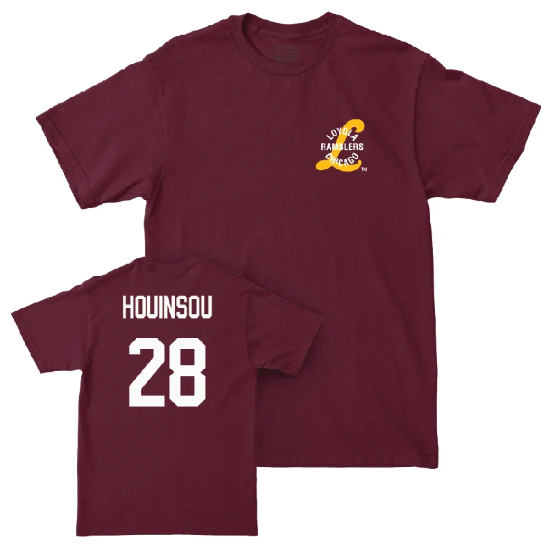 Men's basketball T-shirt player collection -Maroon Men's Basketball LUC Tee  - Kymany Houinsou