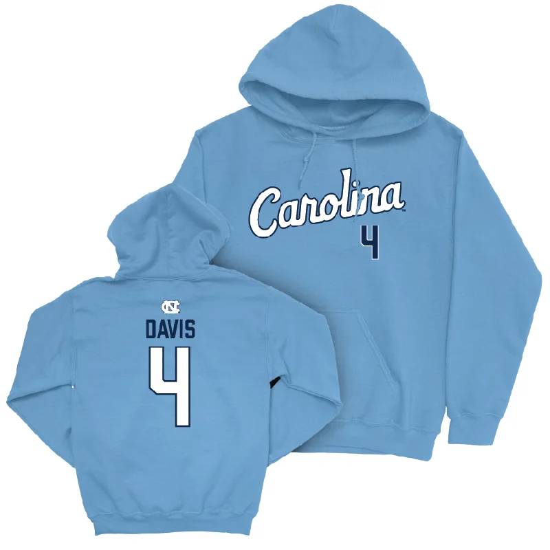 Men's hoodies street-ready -UNC Men's Basketball Carolina Blue Script Hoodie - RJ Davis