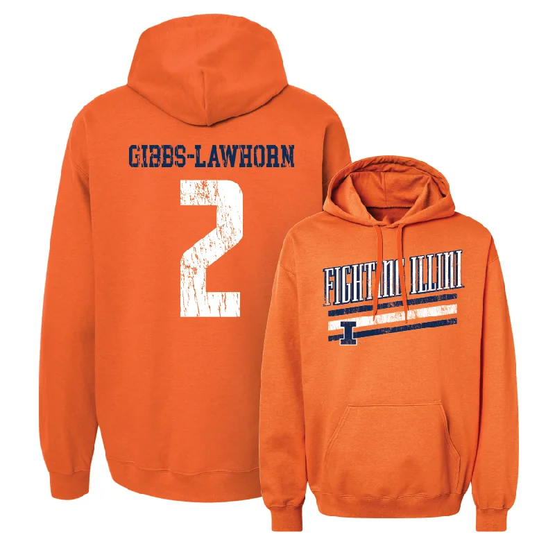 Men's hoodies quick-style -Orange Slant Hoodie  - Dra Gibbs-Lawhorn