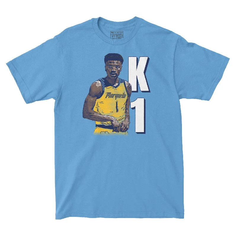 Men's basketball T-shirt custom lettering -EXCLUSIVE RELEASE: Kameron Jones Illustrated Carolina Blue Tee