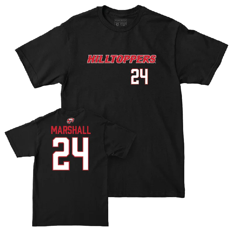 Men's basketball T-shirt sport clothing -WKU Men's Basketball Black Hilltoppers Tee - Tyrone Marshall | #24