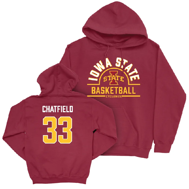 Men's hoodies durable-performance -Iowa State Men's Basketball Crimson Arch Hoodie  - Brandton Chatfield