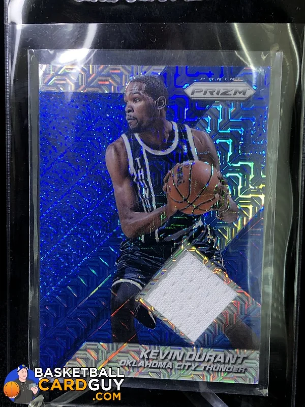 Men's basketball uniform classic look -2014-15 Panini Prizm Jerseys Prizms Blue Mojo #16 Kevin Durant