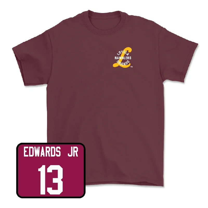 Men's basketball T-shirt team package -Maroon Men's Basketball LUC Tee - Sheldon Edwards Jr