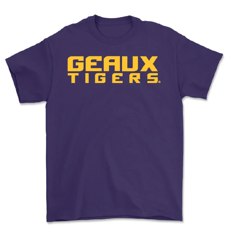 Men's basketball T-shirt athlete tees -Men's Basketball Purple Geaux Tee - Tyrell Ward