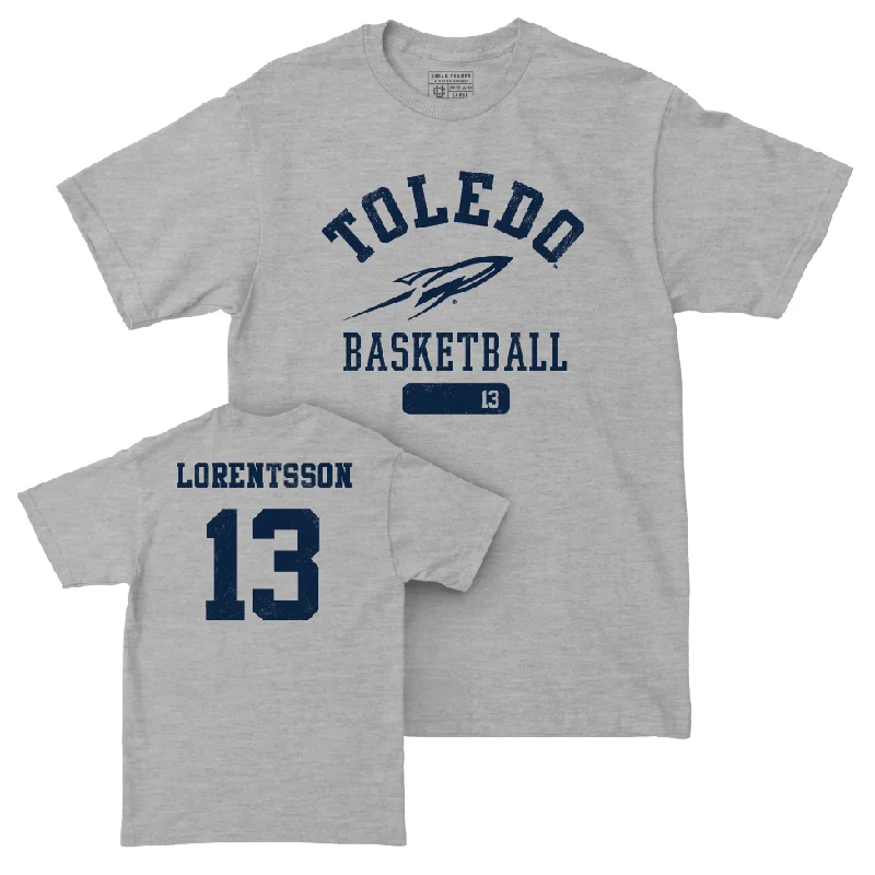 Men's basketball T-shirt activewear line -Toledo Men's Basketball Sport Grey Varsity Tee - André Lorentsson | #13