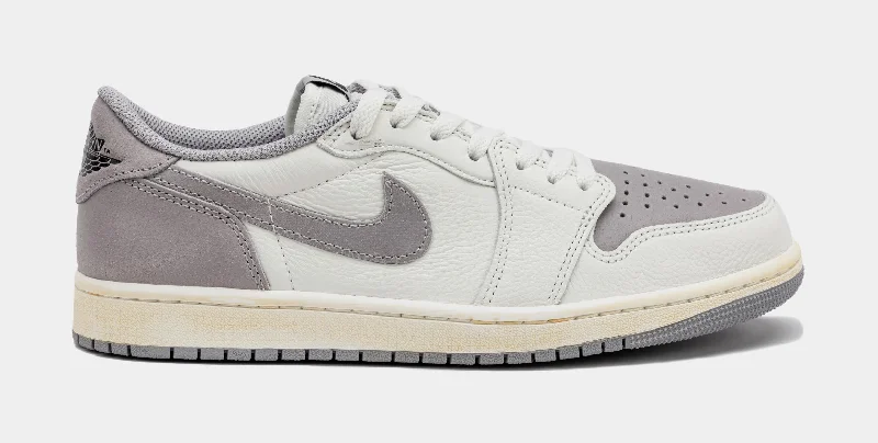 Basketball shoes sleek-traction -Air Jordan 1 Retro Low OG Atmosphere Grey Mens Lifestyle Shoes (Sail/Black/Atmosphere Grey)