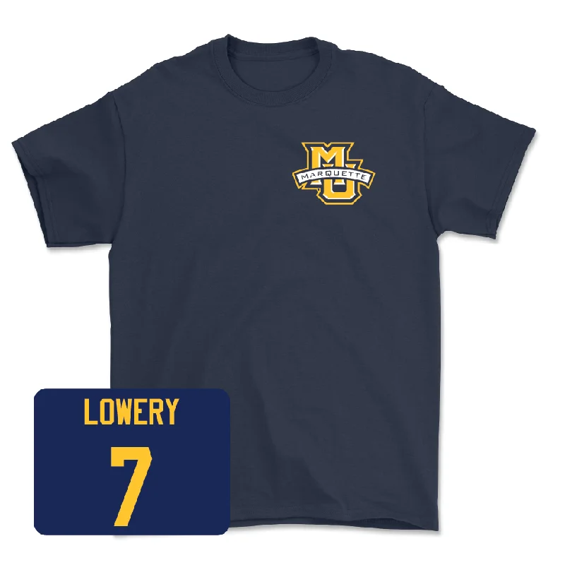 Men's basketball T-shirt soft texture -Navy Men's Basketball Classic Tee - Zaide Lowery