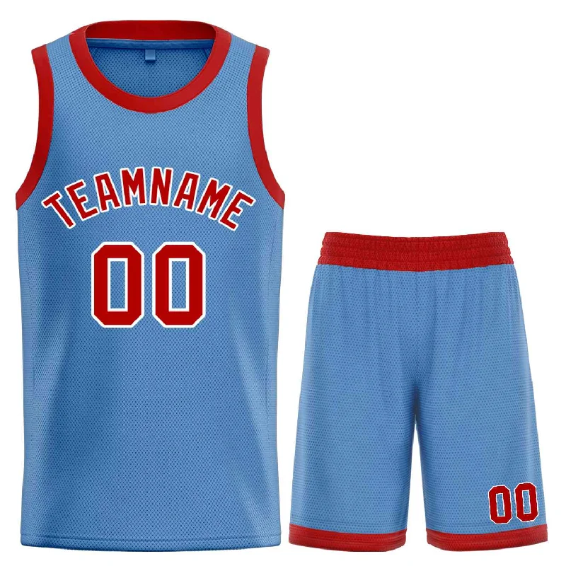 Men's basketball uniform lightweight uniform -Custom Light Blue Maroon-White Bull Classic Sets Basketball Jersey