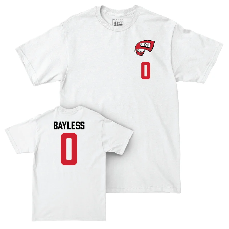 Men's basketball T-shirt affordable offer -WKU Men's Basketball White Logo Comfort Colors Tee  - Braxton Bayless