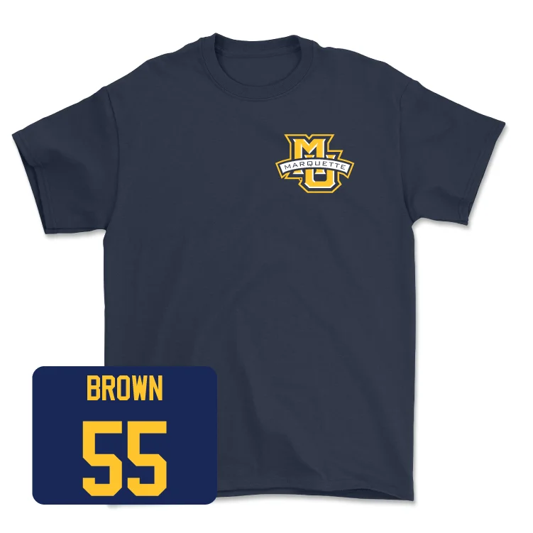 Men's basketball T-shirt tapered fit -Navy Men's Basketball Classic Tee - Cameron Brown